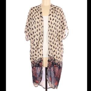 LIVE 4 TRUTH paisley print boho kimono cover up -L